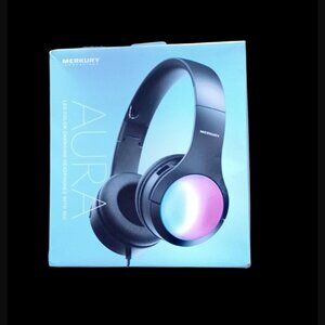 Merkury Innovations Aura Led Color Changing Headphones With Mic New